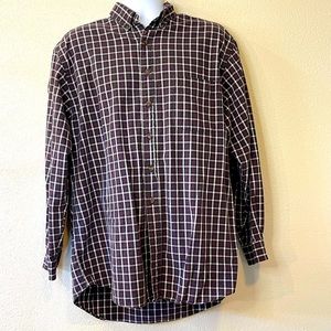 Abercrombie & Fitch The Big Shirt Plaid Red & Blue Button Down Shirt Size Large